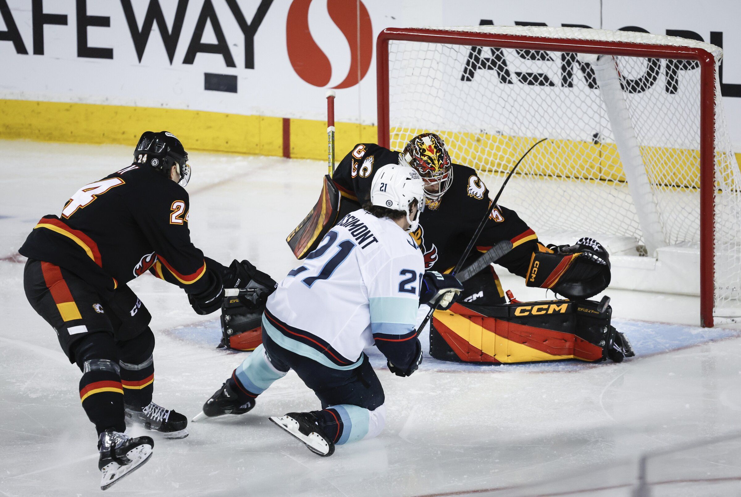 Seattle Kraken fall to Flames in overtime after furious finish