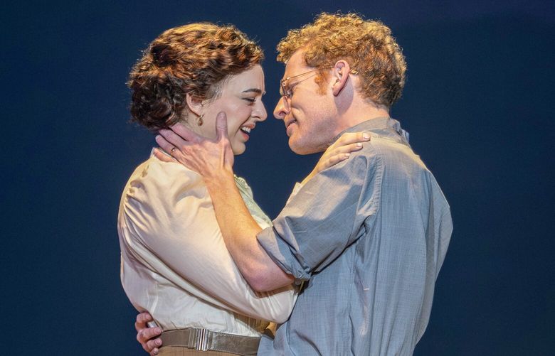 Talia Suskauer and Max Chernin star in “Parade,” a musical based on the true story of Leo Frank, a Jewish man who was convicted of murder in 1913 Georgia. This national tour comes to The 5th Avenue Theatre April 16-May 4. (Joan Marcus)