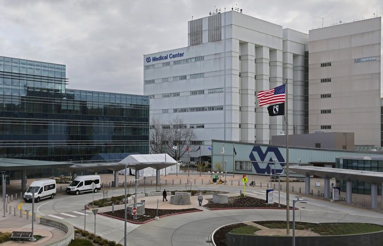 The Seattle VA Medical Center is seen during the coronavirus outbreak, Thursday, March 26, 2020. 213470