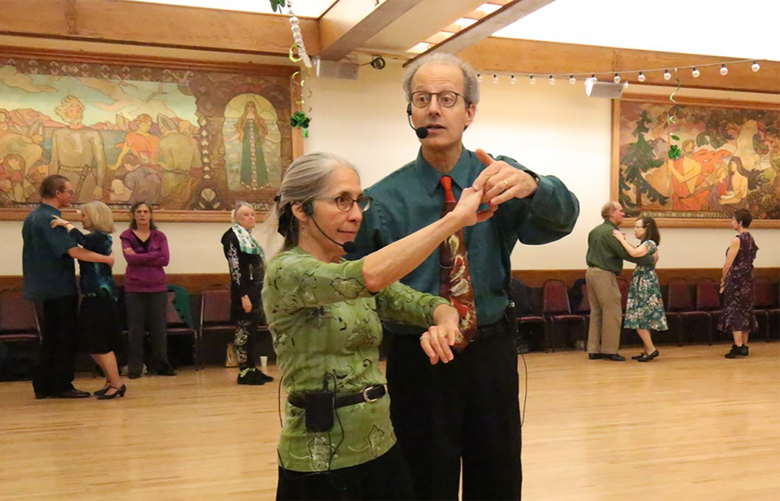 Guy Caridi, right, and partner Nancy Fry perform together. Caridi teaches dance at the Lakewood Community Center in South Seattle, and encourages attendance “as a great opportunity to grow in confidence, as well as health." (Courtesy of Karen Strand)