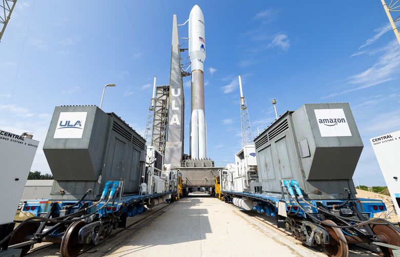 Amazon’s Project Kuiper prepares to launch its first set of satellites Wednesday on United Launch Alliance’s Atlas V rocket in from the Cape Canaveral Space Force Station in Florida.

A United Launch Alliance (ULA) Atlas V rocket rolls from the Vertical Integration Facility (VIF) to the launch pad at Space Launch Complex-41 at Cape Canaveral Space Force Station, Florida. The Atlas V will launch the Kuiper 1 mission for Amazon’s Project Kuiper broadband satellite constellation.