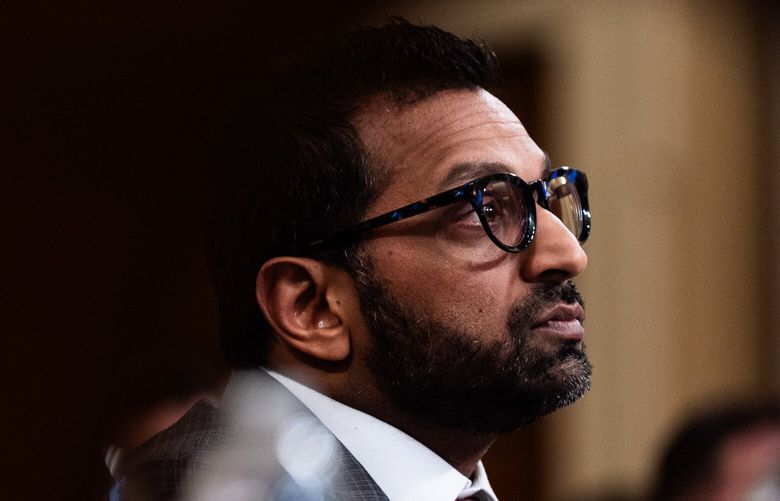 FBI Director Kash Patel during a House Intelligence Committee hearing on Capitol Hill in Washington on March 26. MUST CREDIT: Demetrius Freeman/The Washington Post