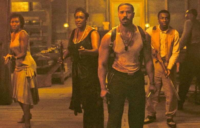 Michael B. Jordan, center, stars in “Sinners,” a new historical blockbuster from writer/director Ryan Coogler. (Warner Bros. Pictures/TNS) 140053441W 140053441W 140053441W