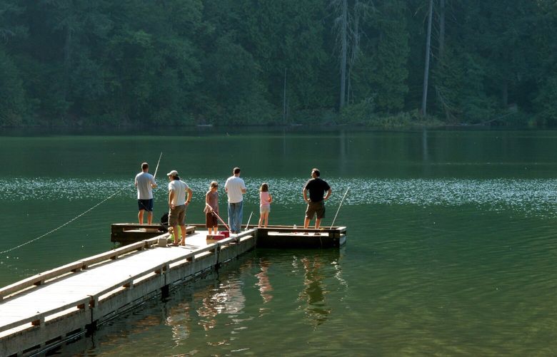 Fishing at Battle Ground Lake.