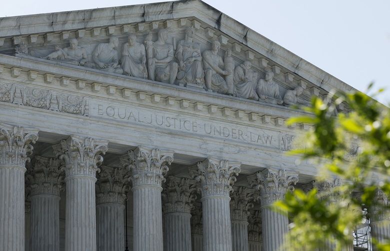 The U.S. Supreme Court Building is seen on April 23, 2024, in Washington, DC. (Anna Moneymaker/Getty Images/TNS) 140796068W 140796068W