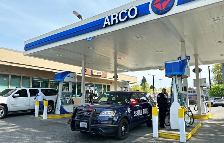 Seattle police are investigating a shooting in the 2800 block of Rainier Avenue South in Seattle, Wash., on Friday, April 25, 2025.