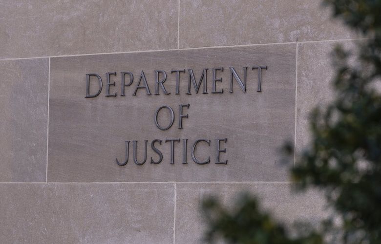 FILE – The Department of Justice in Washington, March 18, 2025. Hundreds of lawyers and other staff members are fleeing the civil rights division at the Department of Justice, which appointees intend to reshape to enact President Trump’s agenda. (Eric Lee/The New York Times) XNYT0591 XNYT0591