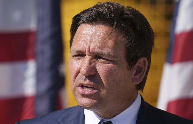 FILE – Florida Gov. Ron DeSantis speaks Feb. 5, 2025, in Miami. (AP Photo/Rebecca Blackwell, File) RPFF101 RPFF101