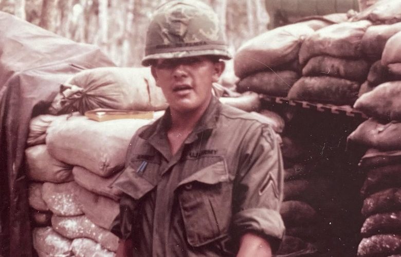 This photo provided by George Bennett shows Bennett during his service in Vietnam from 1966 to 1967. (George Bennett via AP) NYRL102 NYRL102