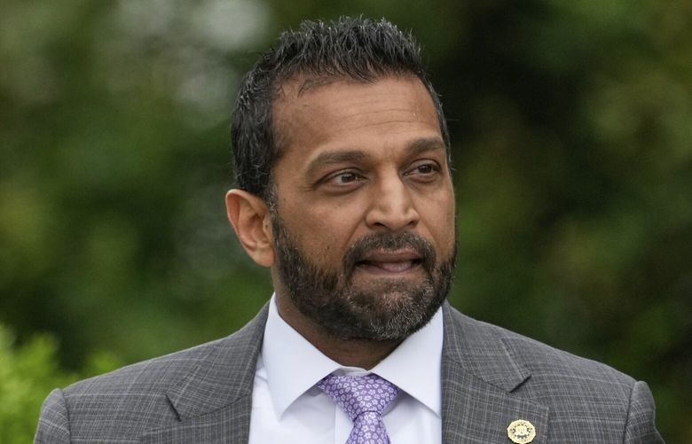 FILE – FBI director Kash Patel arrives on the South Lawn of the White House before President Donald Trump and first lady Melania Trump participate in the White House Easter Egg Roll, April 21, 2025, in Washington. (AP Photo/Alex Brandon, File) DCJE340 DCJE340