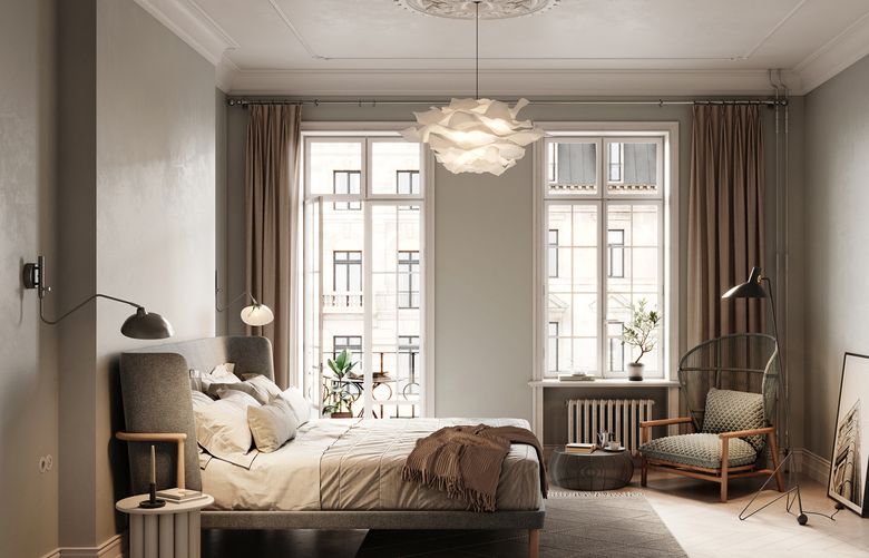 Mixing lamps and lighting fixture shapes and textures makes a space more interesting. (Getty Images)