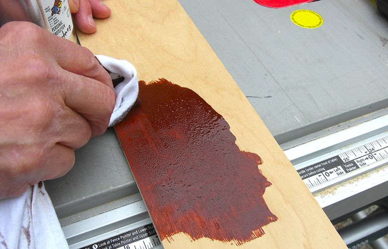 Without proper preparation, using a dark stain like this can turn out horribly. There are many techniques you can use to achieve professional-grade results. (Tim Carter/Tribune Content Agency)