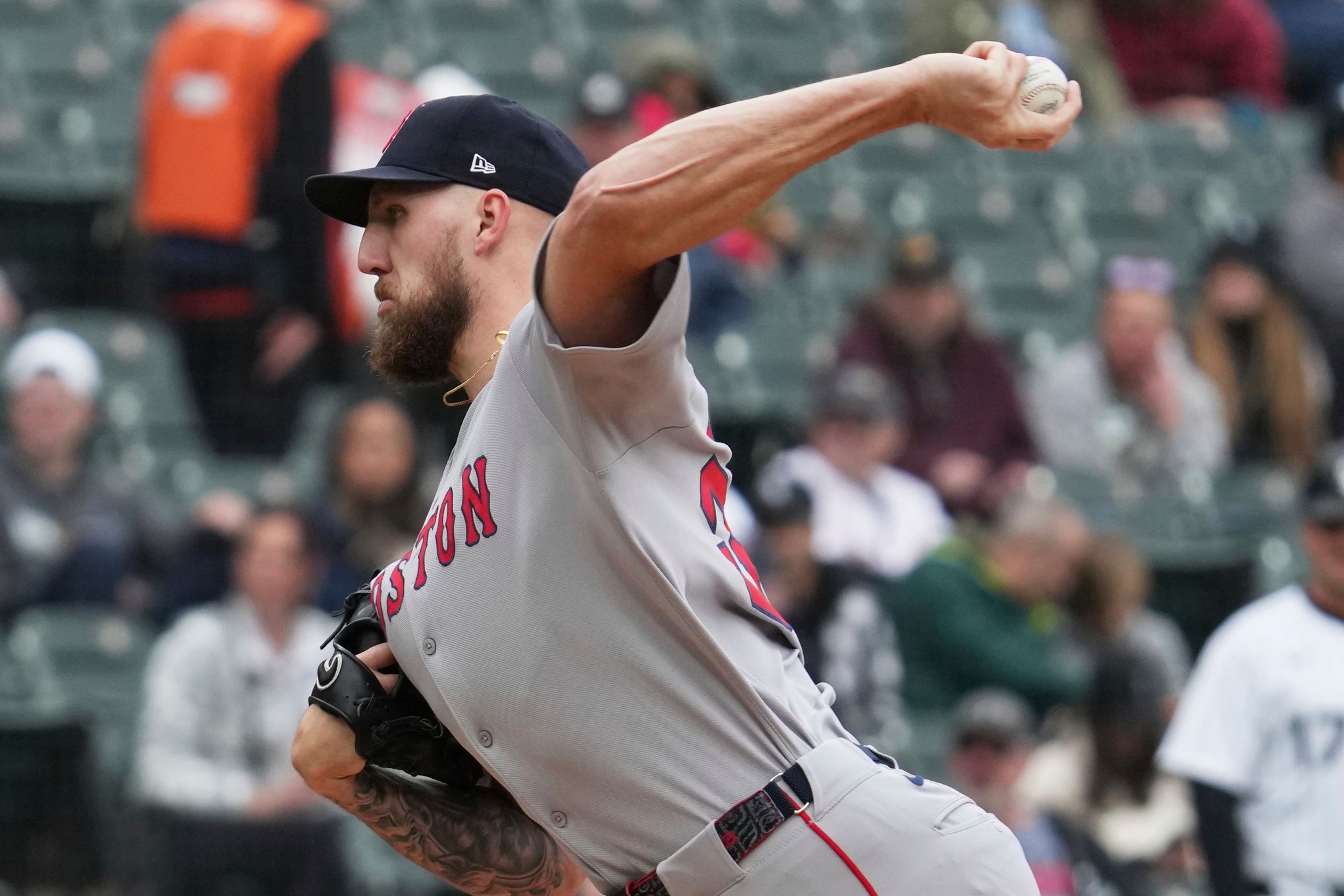 Garrett Crochet steps up for Boston with dominant performance against his former team | The Seattle Times
