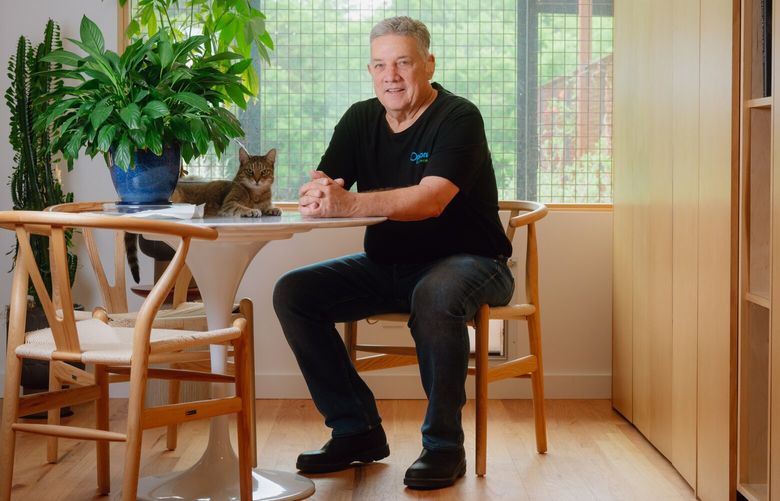 Monte Anderson, a developer who divided his 2,400-square-foot home into four studio apartments and added a house in the backyard, at the home in Duncanville, Texas, April 27, 2025. Millions of single-family homes on spacious lots are underused: refitting them for “roommate houses” or backyard cottages could make a difference in the housing crisis. (Desiree Rios/The New York Times)