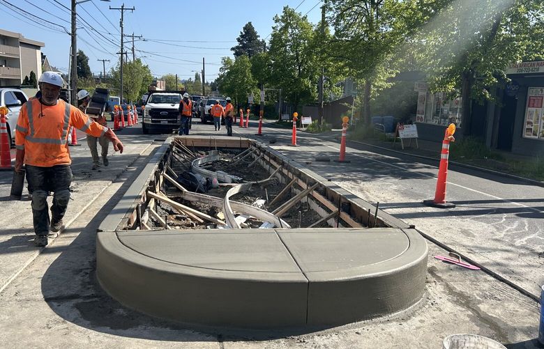 The Seattle Department of Transportation is building three center-lane medians on Rainier Avenue South to prevent drivers from illegally using the middle turning lane to pass other vehicles.