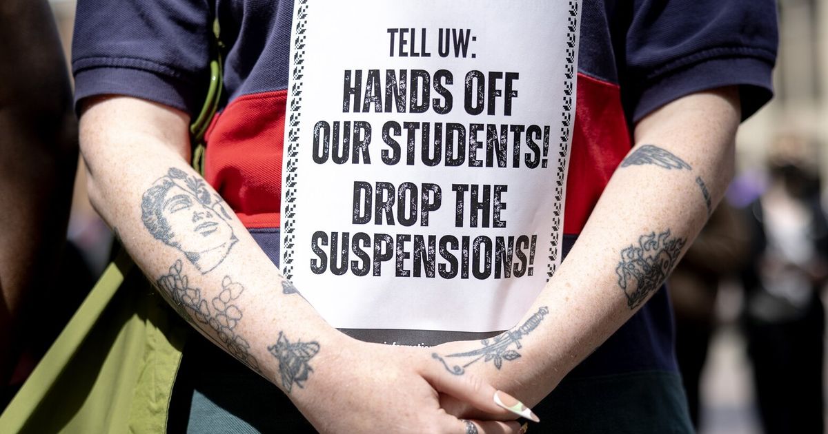 Nach Suspendierungen kehren Demonstranten auf den UW-Campus zurück.
