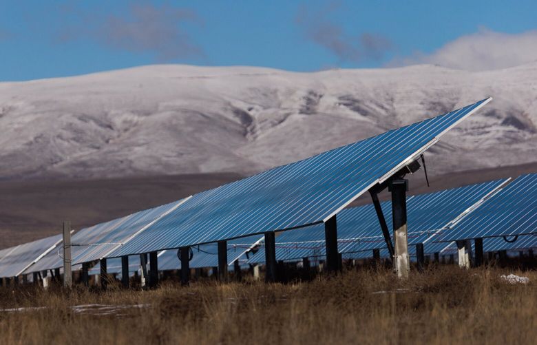 The Goose Prairie Solar, located near the town of Moxee, Washington, is a 80-megawatt solar generation facility.  