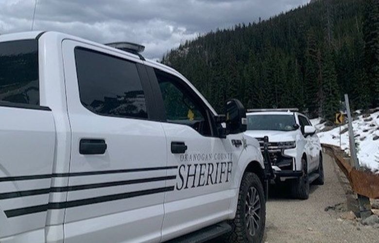 Okanogan County sheriff’s office personnel and Okanogan County Search and Rescue volunteers respond to a climbing accident in the area of North Early Winters Spire off of Highway 20. (Courtesy of Okanogan County sheriff’s office) 