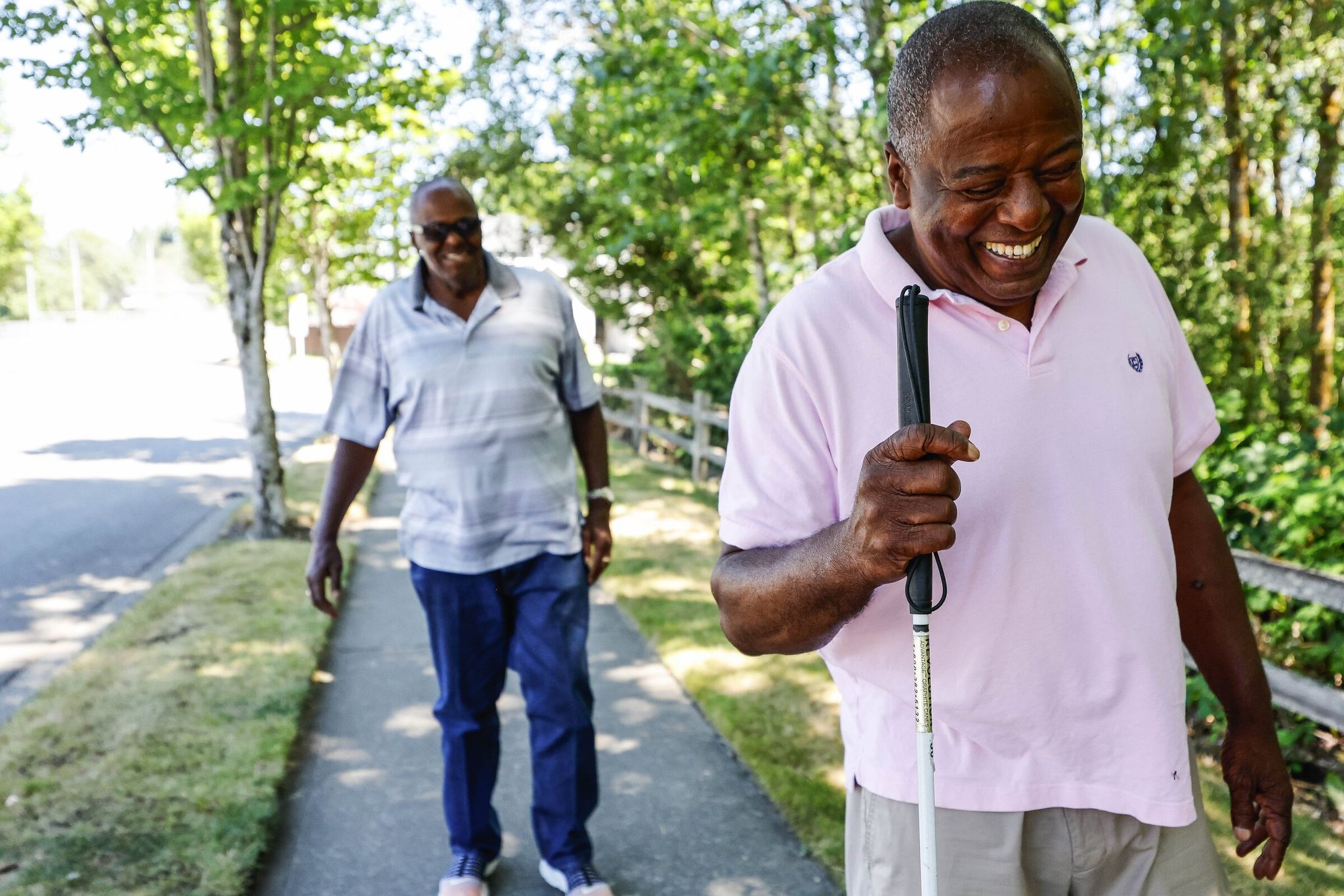 John Houston, right, and his brother, James. Senate Bill 5142, signed into law by Gov. Bob Ferguson on Monday, was inspired by the story of Houston’s family. (Dean Rutz / The Seattle Times)