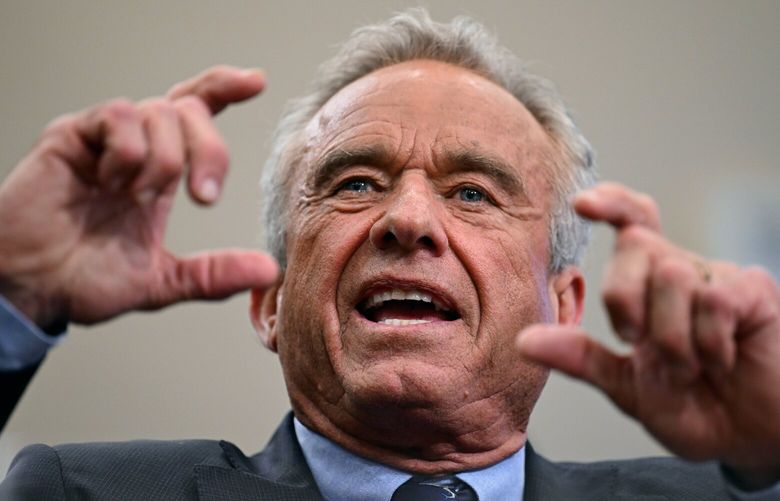 Secretary of Health and Human Services Robert F. Kennedy Jr. appears during a budget hearing before a House Appropriations, Subcommittee at the U.S. Capitol on Wednesday, May 14, 2025, in Washington. (AP Photo/John McDonnell) DCMD127 DCMD127