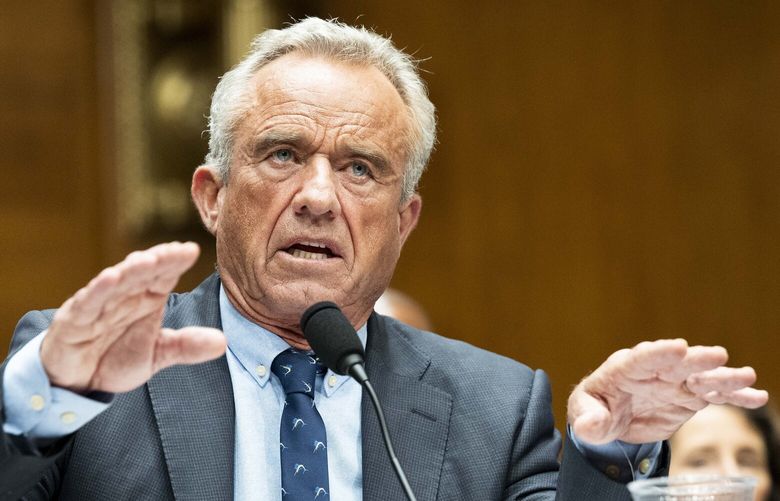 U.S. Health and Human Services Secretary Robert F. Kennedy Jr. speaks at a hearing of the Senate Health, Education, Labor, and Pensions Committee at the U.S. Capitol in Washington, D.C., on May 14, 2025. (Michael Brochstein/ZUMA Press Wire/TNS) 142576522W 142576522W