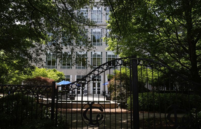 Emory University Hospital Midtown is seen on Thursday, May 15, 2025, in Atlanta. (AP Photo/Brynn Anderson) GABA105 GABA105