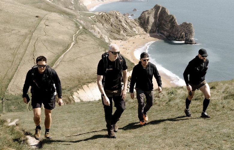 Training along the Jurassic Coast of England is part of the group’s preparation. MUST CREDIT: Courtesy of ThruDark