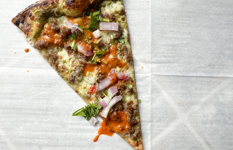 Customize each slice with fresh onion, cilantro and hot sauce when you’re at Pizzas Locas in Des Moines.