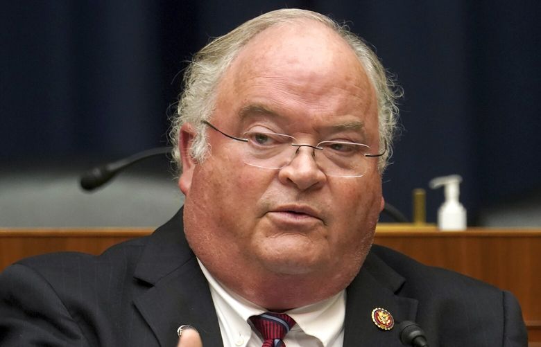 FILE – Rep. Billy Long, R-Mo., asks questions during a House Energy and Commerce Subcommittee on Health hearing May 14, 2020, on Capitol Hill in Washington. (Greg Nash/Pool via AP File) WX123 WX123