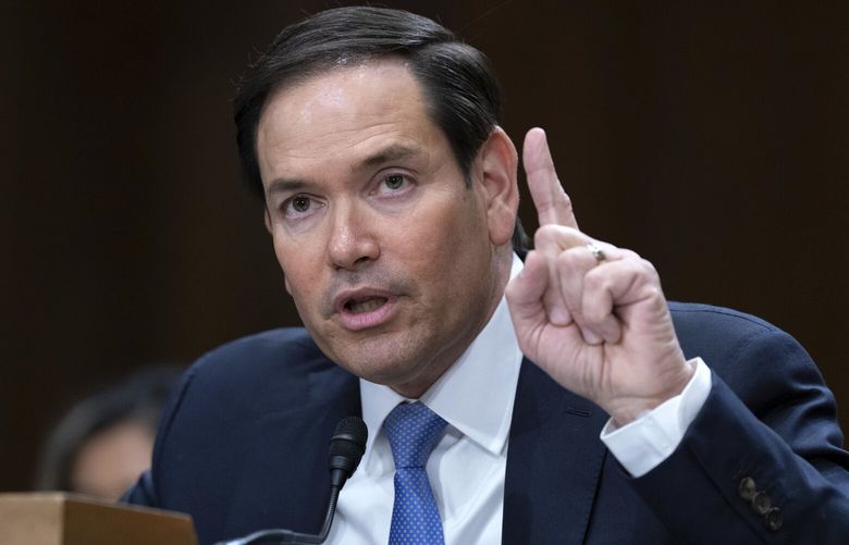Secretary of State Marco Rubio testifies before the Senate Committee on Foreign Relations hearing to examine the President’s proposed budget request for fiscal year 2026 for the Department of State on Capitol Hill in Washington, Tuesday, May 20, 2025. (AP Photo/Jose Luis Magana) DCJL105 DCJL105