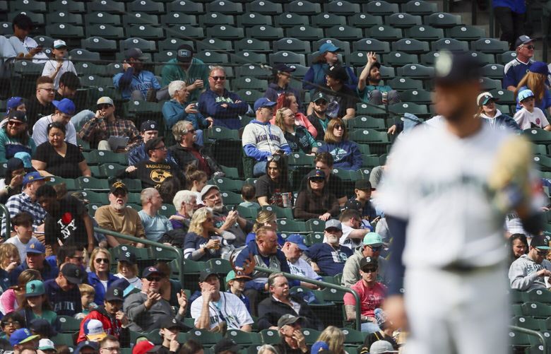 Seattle Mariners fans at the game against Houston Astros Wednesday afternoon at T-Mobile Park in Seattle, Washington, on April 9, 2025. 229709