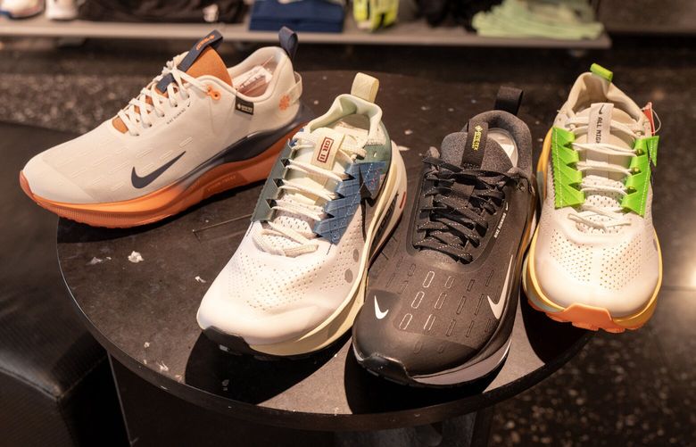 Shares of Nike Inc. jumped as much as 4.2% in late trading Wednesday in New York. Photographer: Nicole Tung/Bloomberg