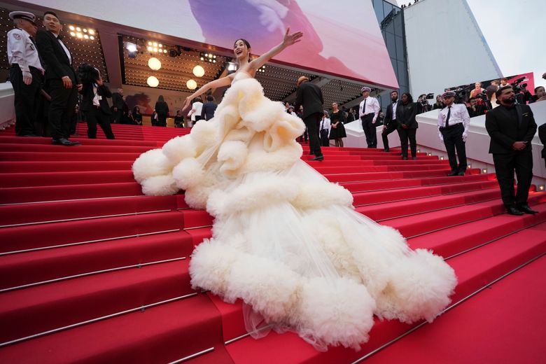 See the looks from Cannes' opening ceremony after the festival banned big dresses and nude looks | The Seattle Times See the looks from Cannes' opening ceremony after the festival banned big dresses and nude looks | The Seattle Times