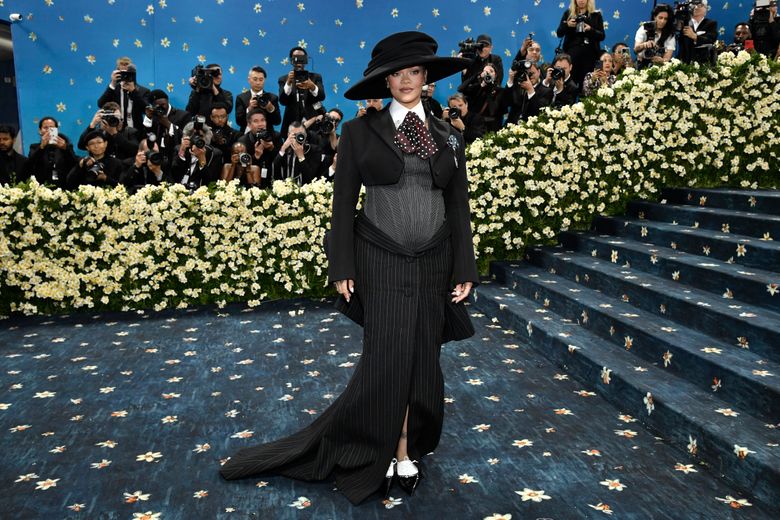 Rihanna is expecting baby No. 3 with A$AP Rocky, the rapper confirms at the  2025 Met Gala | The Seattle Times