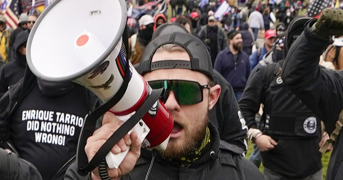 WA Proud Boys leader joins $100M lawsuit against DOJ over Jan ...
