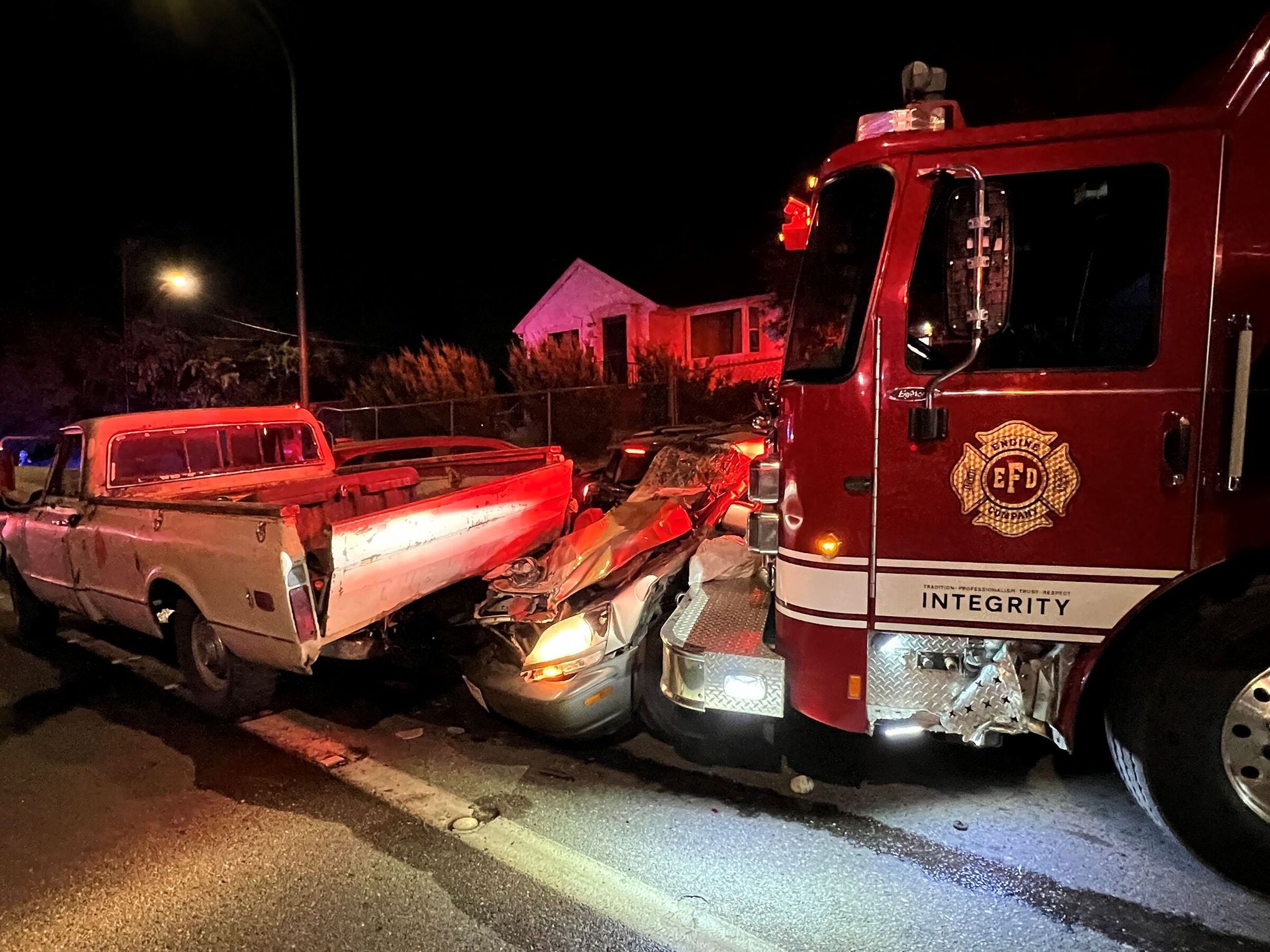 Fire Truck Crashes Into Car