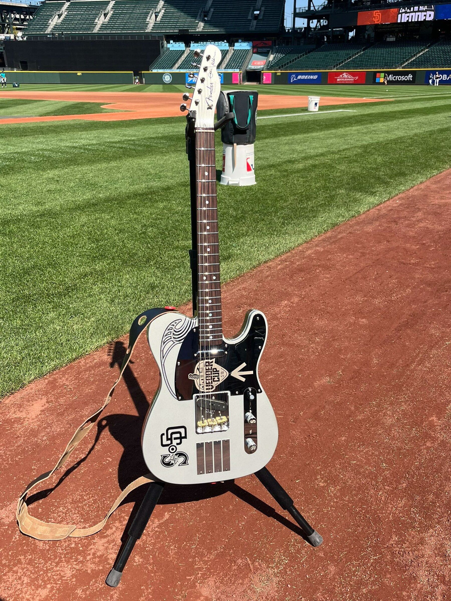 Pearl Jam's Eddie Vedder tested guitar on new Vedder Cup trophy
