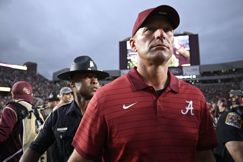 Kalen DeBoer has bombed so far at Alabama. Will he last the season? | The  Seattle Times