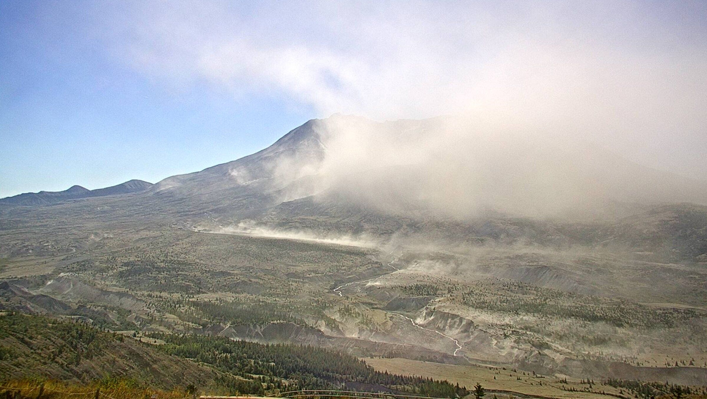 Mount St. Helens looked like it was erupting. It's old volcanic