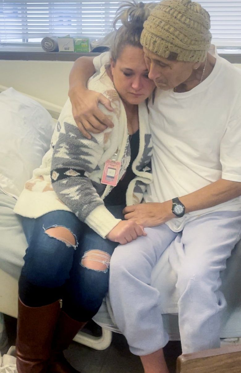 Lauren Russell is hugged by her father Michael Sublett in this undated photo. Russell is the plaintiff in the lawsuit.  (Courtesy of the law firm Budge &#038; Heipt)