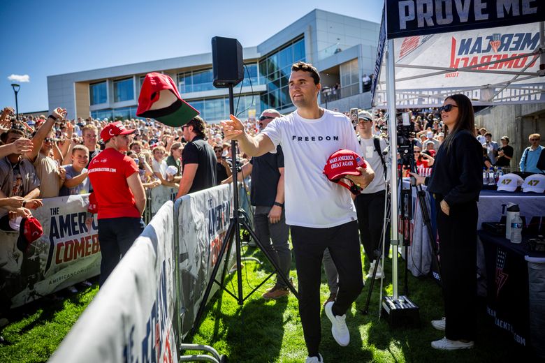 Live: The Latest: Conservative activist Charlie Kirk is shot and killed  while speaking at a Utah college | The Seattle Times