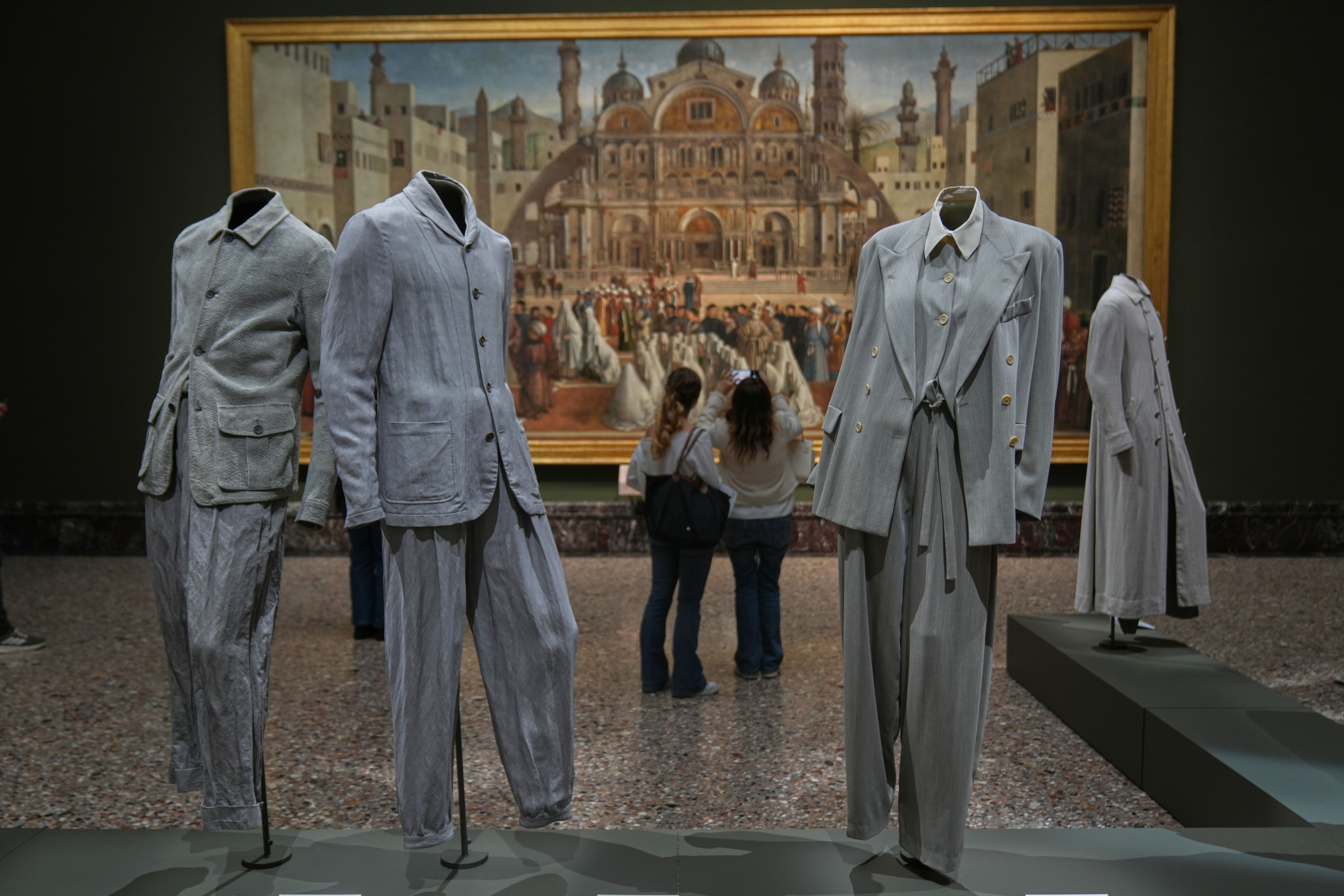 Giorgio Armani's sartorial creations interplay with Italian