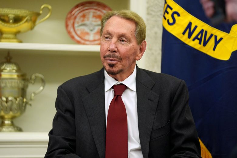 Larry Ellison, chairman and CTO of Oracle Corporation, in the Oval Office