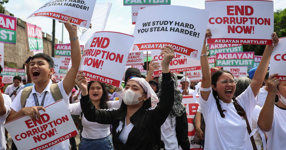 Thousands protest in the Philippines over massive corruption scandal