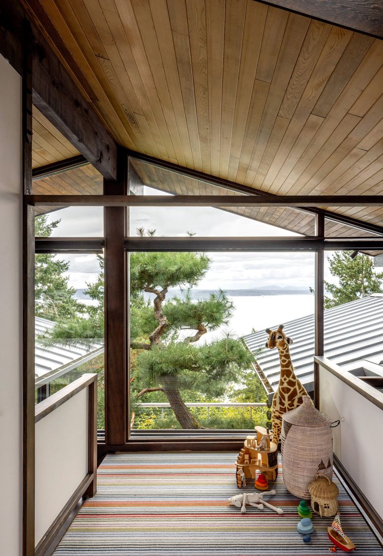 Daughter Lark’s play area, the Lark’s Nest, has one of the best views in a house that’s full of them. (Rafael Soldi)