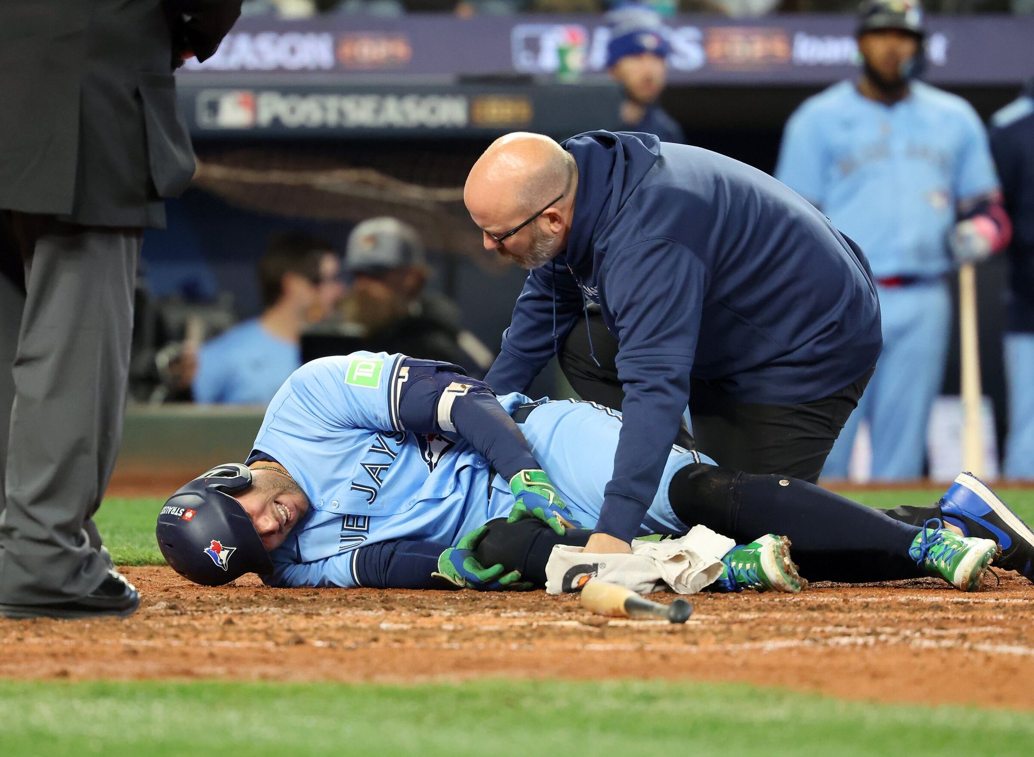 ALCS: George Springer starting for Blue Jays after leaving Game 5 early |  The Seattle Times