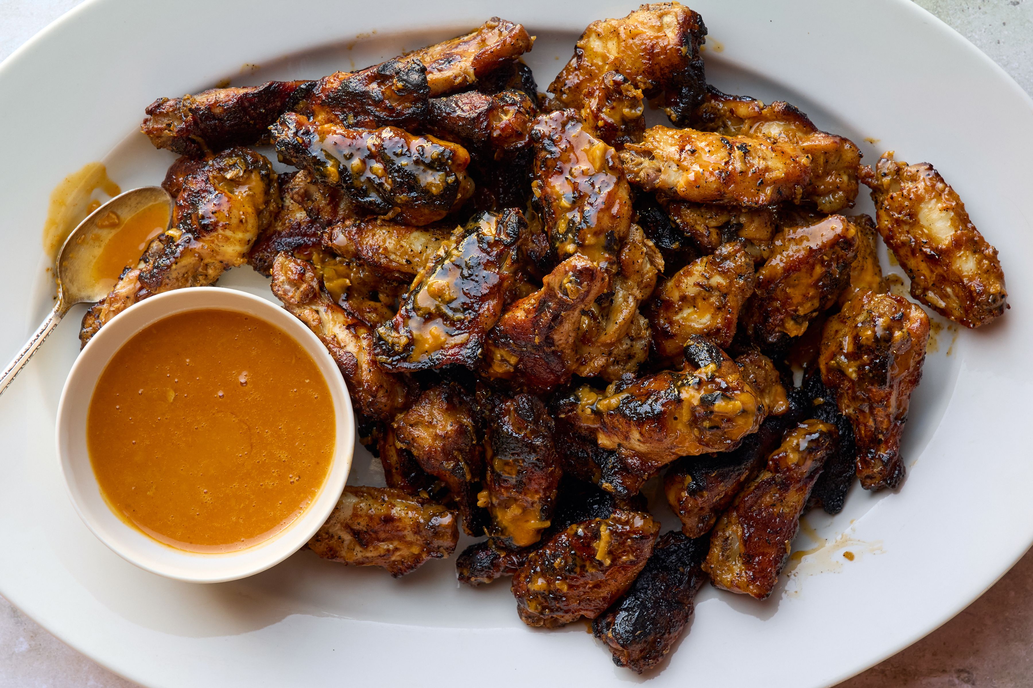 A lemony garlic-chili butter makes these wings even more