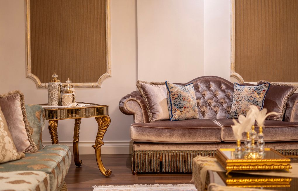 Maximalist couches from a bygone era