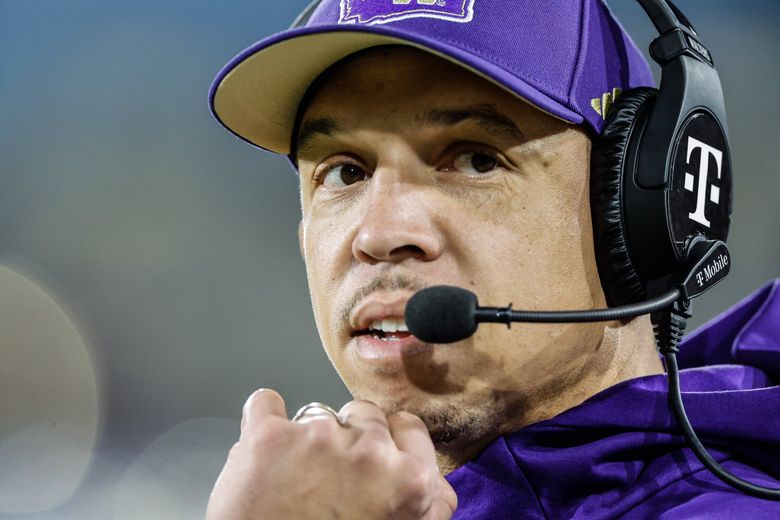 Washington defensive coordinator Ryan Walters during a game against UCLA, Nov. 22, 2025 at the Rose Bowl in Pasadena, Calif. (Dean Rutz / The Seattle Times)