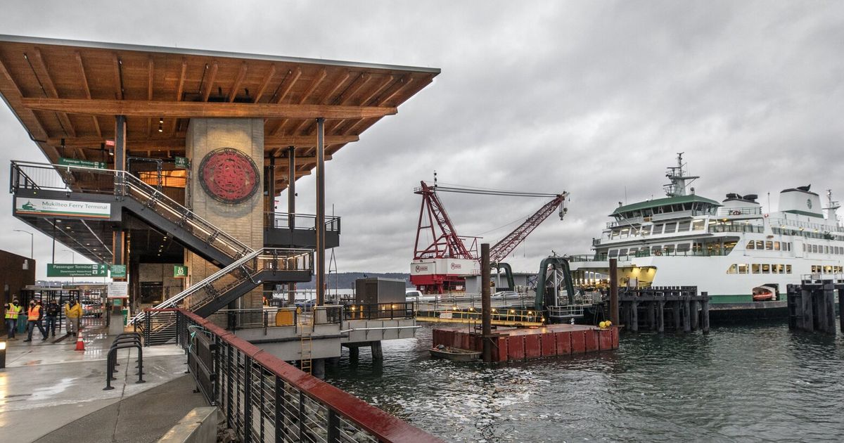 Ferry terminal repairs in Mukilteo hinder sailings | The Seattle Times